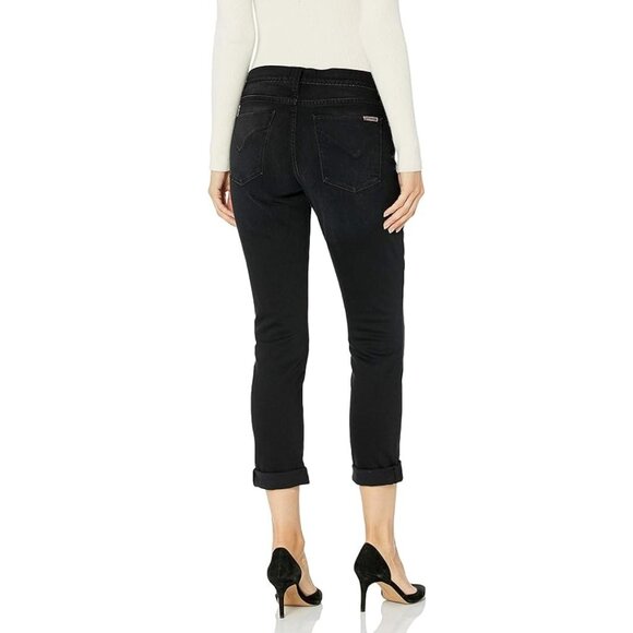 Hudson Jeans Riley Crop Relaxed Straight Jean With Exposed Zipper 27" - Picture 4 of 4